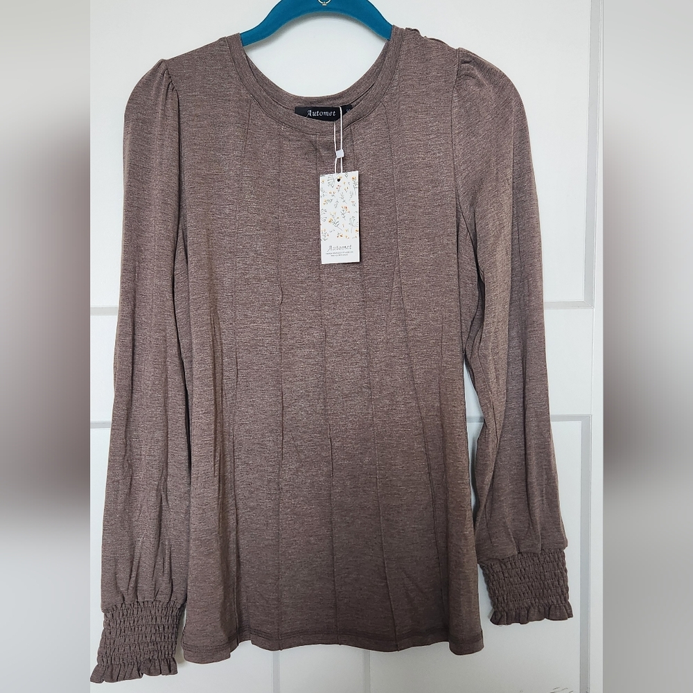 Ruiertree Women's Long Sleeve Blouse - Brown